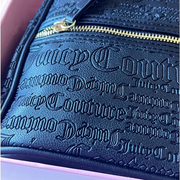 JUICY COUTURE Black Logo Backpack Cardcase Gold Keychain Boxed Gift Set - Picture 4 of 13